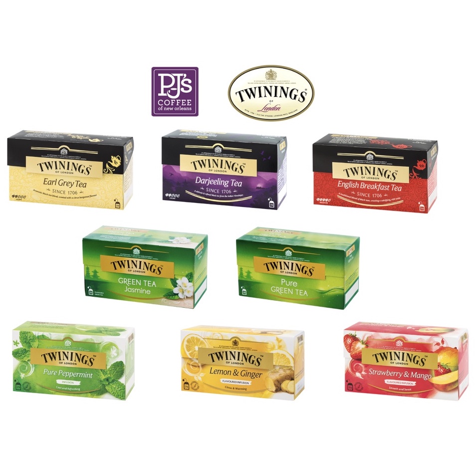 Trà Twinings túi lọc cao cấp đến từ Anh Quốc, combo trà đen trái cây và thảo mộc giúp hỗ trợ sức khỏe