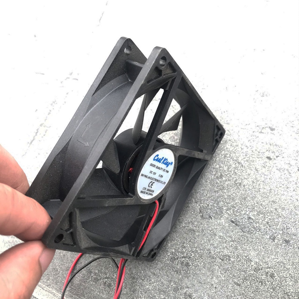 Quạt máy hàn - quạt thông gió bằng nhựa 12v kích thước 9x9 và 12x12