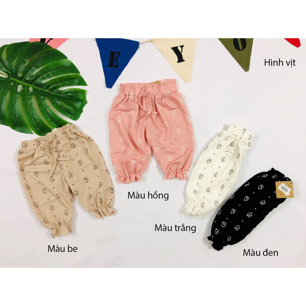 Quần lửng in hình cho bé gái (từ 1 - 8 tuổi) VEMZKIDS