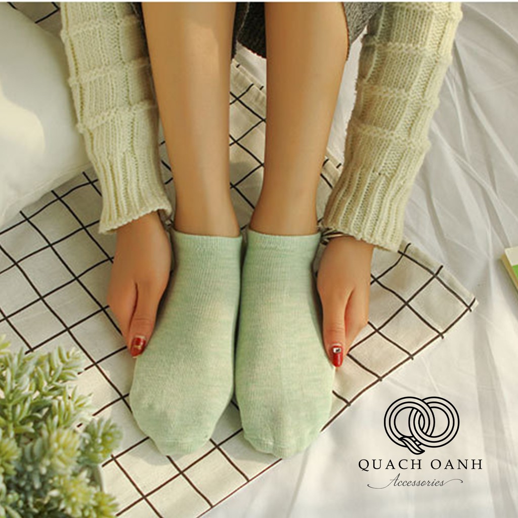 Tất vớ trơn cổ ngắn nhiều màu kiểu dáng trẻ trung - TT19
