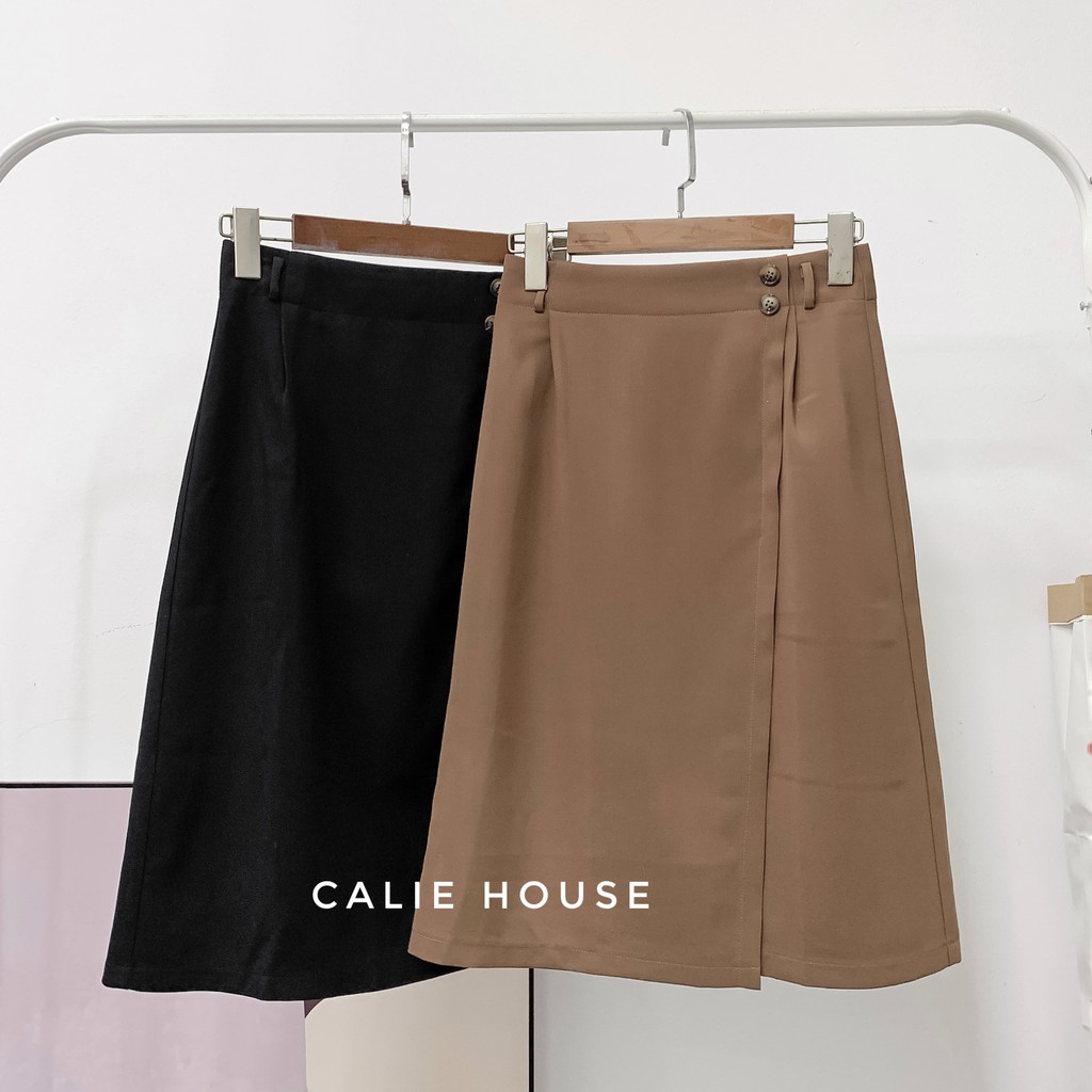 Chân váy 2 khuy cạp thời trang công sở Calie House CV24 | BigBuy360 - bigbuy360.vn