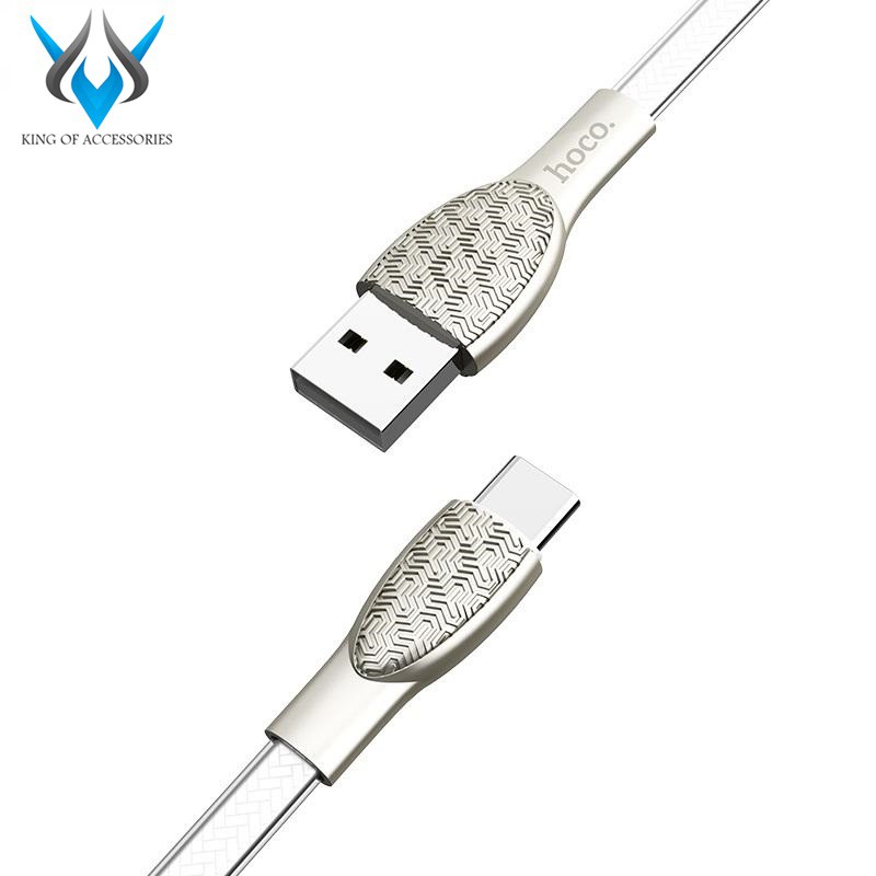 Cáp sạc nhanh và truyền dữ liệu Hoco U52 Bright cổng Type-C 2.4A dài 1.2M (3 màu)