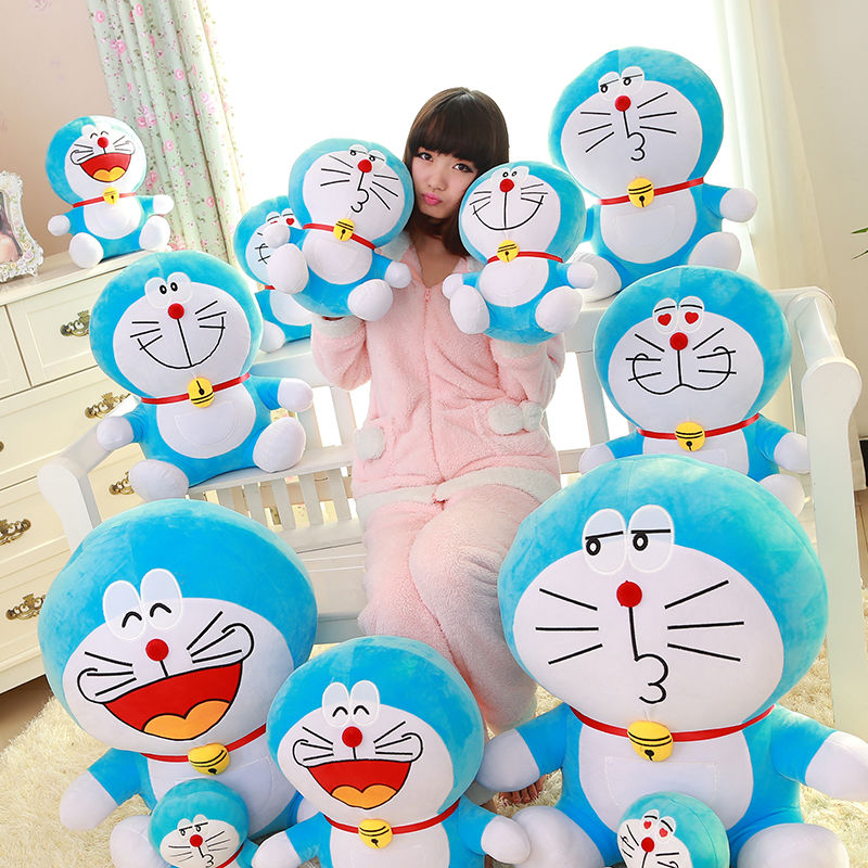 Búp Bê Nhồi Bông Hình Doraemon Màu Xanh