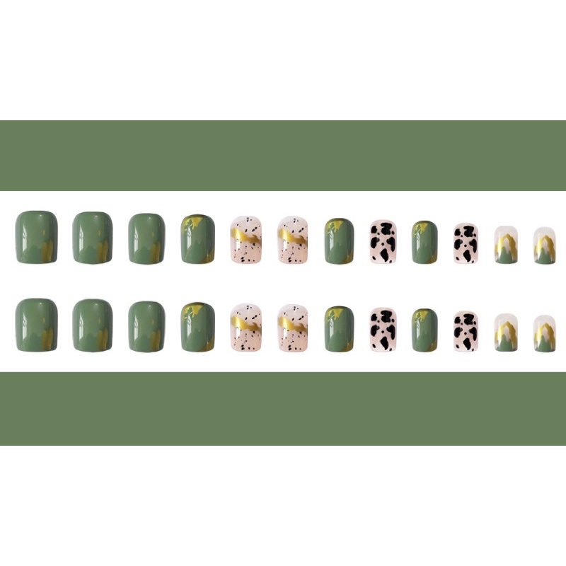 Set 24 móng giả D486 dáng móng dài ( Tặng kèm keo và dũa )