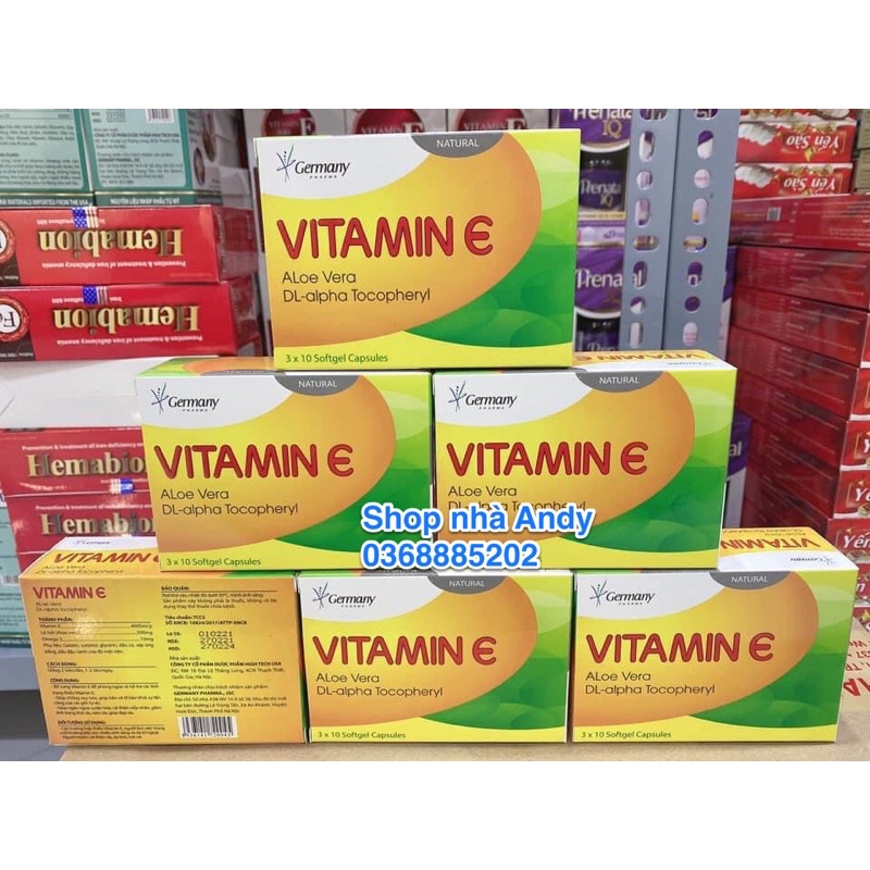 [4.000 mcg]VITAMIN E hỗ trợ làm đẹp da, chống lão hóa - Hộp 30 viên