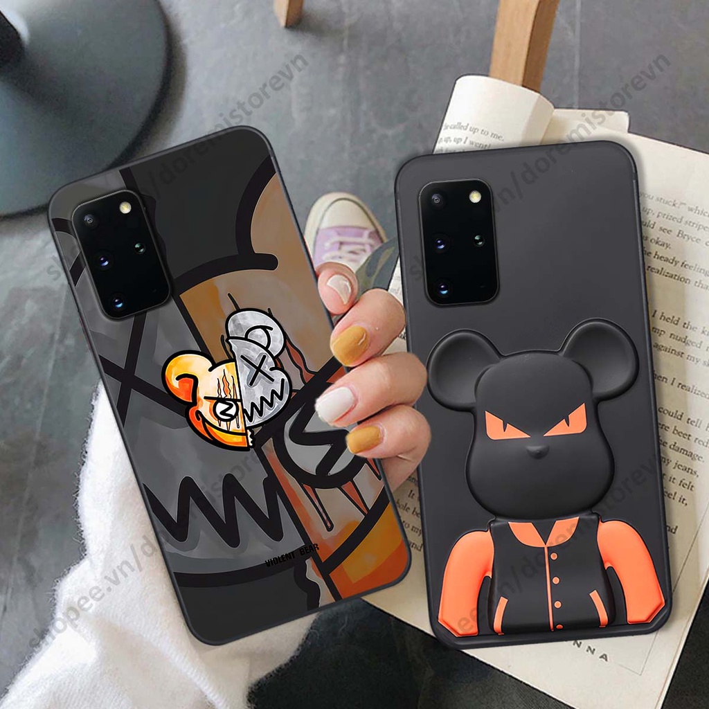 Ốp lưng Samsung S20 / S20 Plus / S20+ hình kaws, kith, bear brick nổi 3D phong cách độc đáo