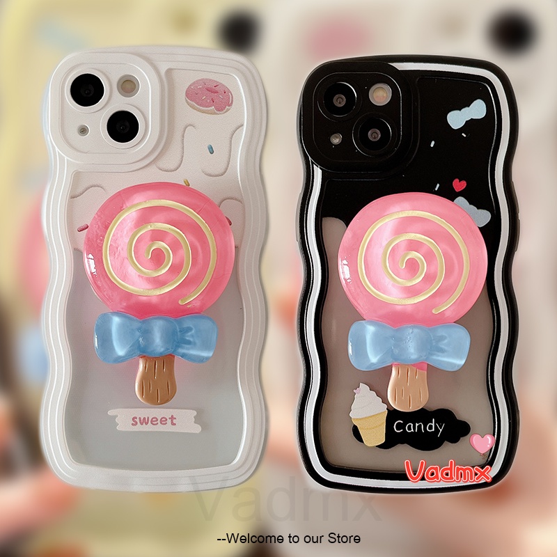 Ốp Điện Thoại Mềm Có Giá Đỡ Hình Kẹo Mút Cho Xiaomi Mi 10T Lite Poco F2 Pro Redmi Note 10 Pro 11T K40 K30 Pro 5G