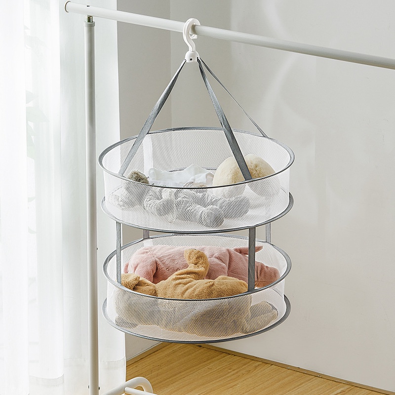 Túi lưới đựng quần áo bẩn chờ giặt (tặng kèm 2 móc treo dán tường) Giỏ đựng đồ dơ Móc treo phơi đồ Túi giặt tiện dụng