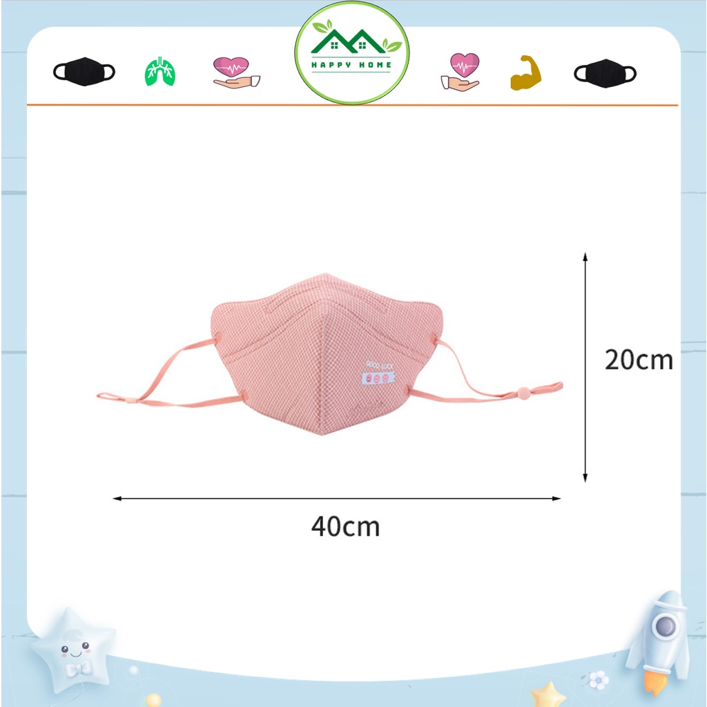 Khẩu Trang trẻ em cotton Dày 3 Lớp Chống Bụi Thoáng Khí Có Thể Tái Sử Dụng