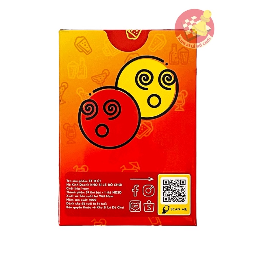 Bộ bài "ÉT O ÉT" - Drinking game cho nhóm bạn tụ tập liên hoan ăn nhậu, chơi vui vẻ với bạn bè hội nhóm