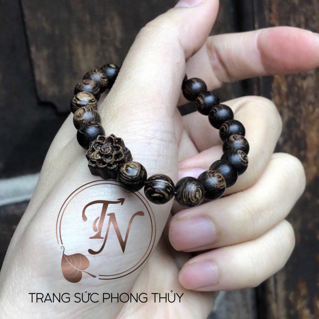 Vòng Tay  Đơn Trầm Hương gỗ thơm size 10mm 13mm 14mm 16mm