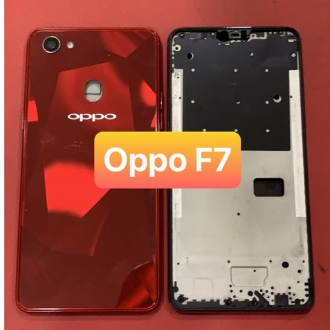 bộ vỏ oppo F7 - gồm lưng,sườn,phím,kính camera