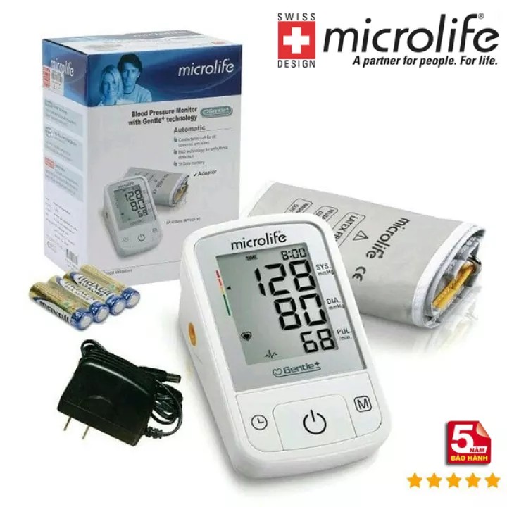 [HÀNG CHÍNH HÃNG] Máy đo huyết áp Microlife BP A2 Basic thông minh - Máy đo huyết áp tự động - Bảo hành 5 năm toàn quốc