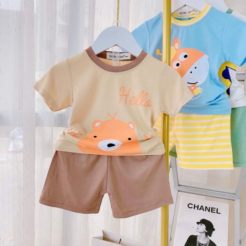 Bộ quần áo trẻ em cộc tay,đồ bộ cộc tay cho bé trai và bé gái từ sơ sinh đến 15kg