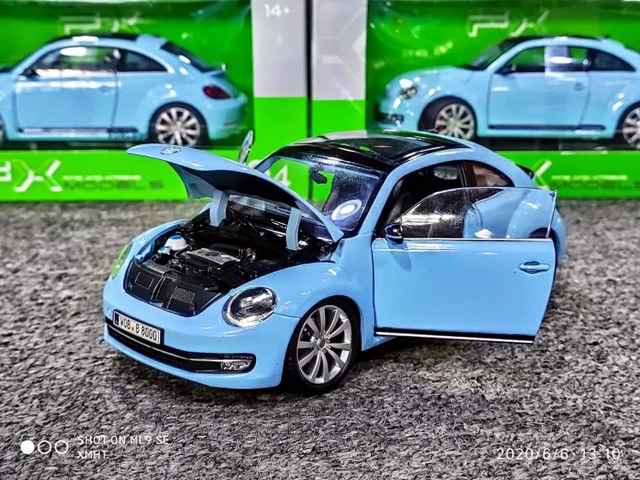 Xe Mô Hình Volkswagen Beetle 2013 1:24 Welly (Xanh)