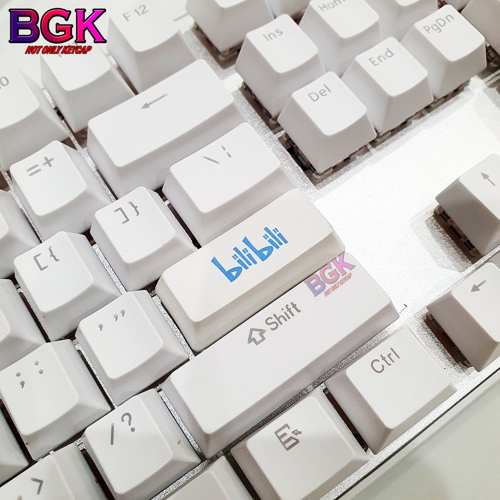 Keycap Lẻ Hình Mèo Thần Tài Enter 2.25U Bilibili world OEM Profile PBT dye sub