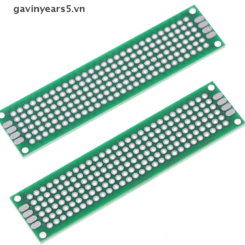 Bộ 5 Bảng Mạch PCB Kích Thước 2x8cm Hai Mặt Chuyên Dụng