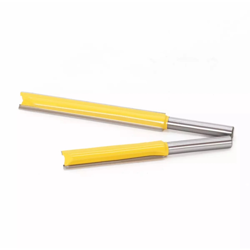 Mũi phay gỗ phay rãnh thẳng, Thân bằng thép cứng và cacbua hạt, cốt 6.35mm