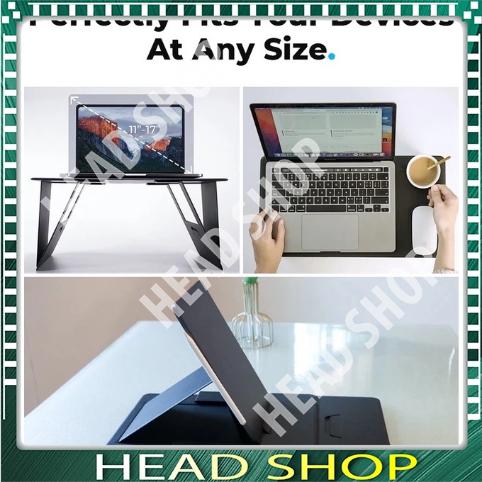 Bàn Xếp đa năng C12 kiêm giá đỡ Laptop iPad máy tính bảng, bàn gấp Đọc sách Gập Gọn Tùy Chỉnh Góc Độ HEADSHOP