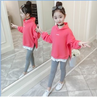 Bộ Quần Áo Dài Tay Màu Hồng Cute Cho Bé Gái Babystore Cao từ 110cm đến 130cm
