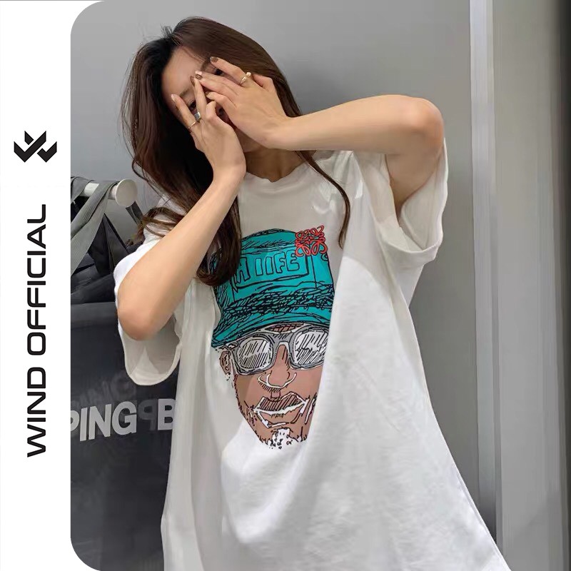 Áo phông nữ WIND unisex form rộng tay lỡ cotton ALLFE thời trang nam nữ ulzzang | BigBuy360 - bigbuy360.vn
