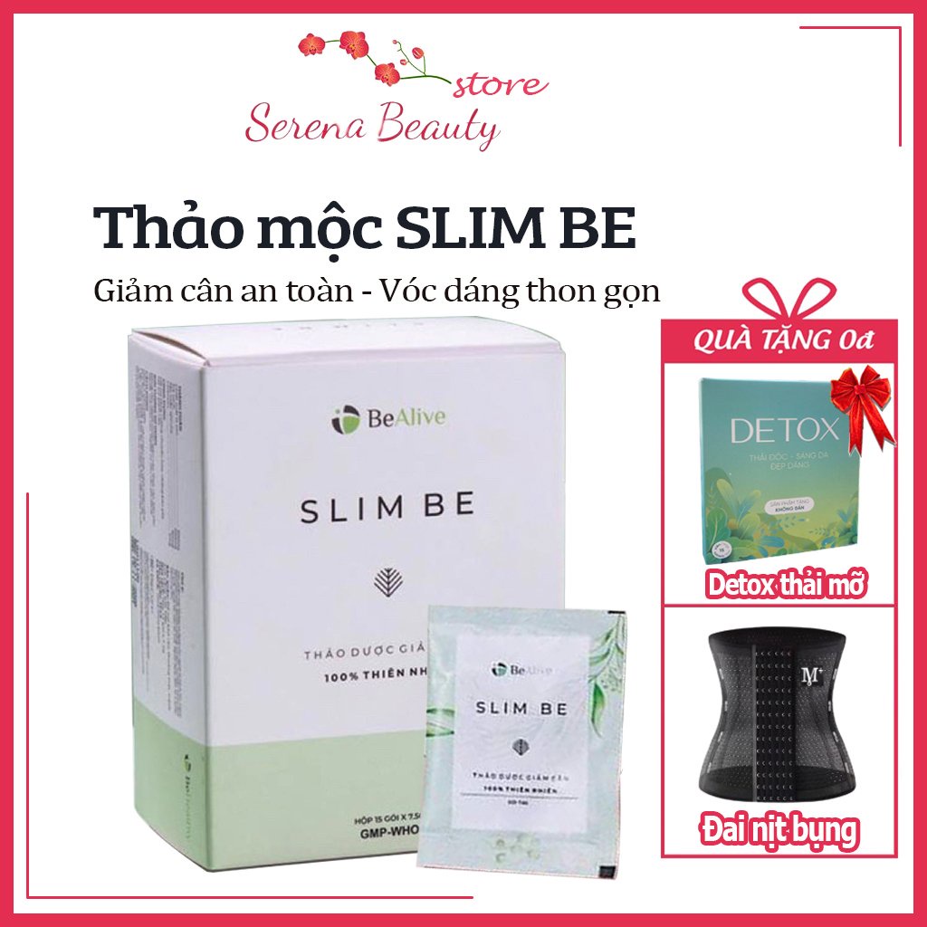 Trà giảm cân SLIM BE của BEALIVE Mẫu Mới Chính Hãng Tặng Detox