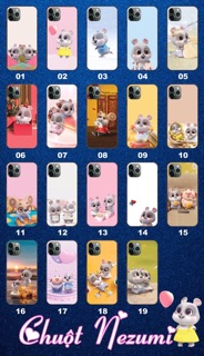 Ốp lưng in nổi 4D chuột cute 2020