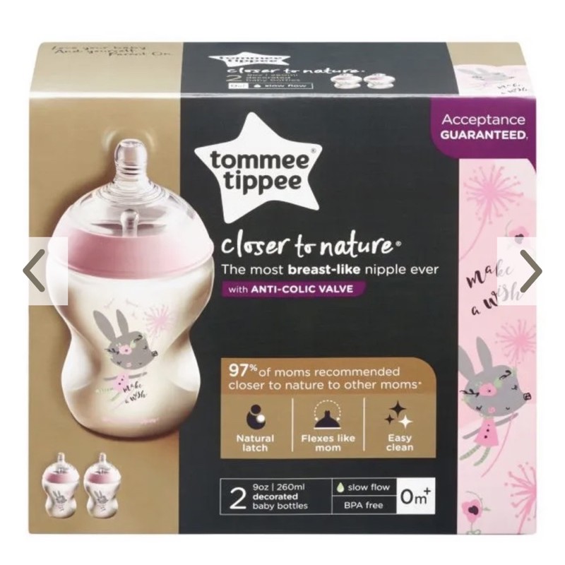 Bình sữa Tommee Tippee hoạ tiết bé trai, bé gái dung tích 270ml