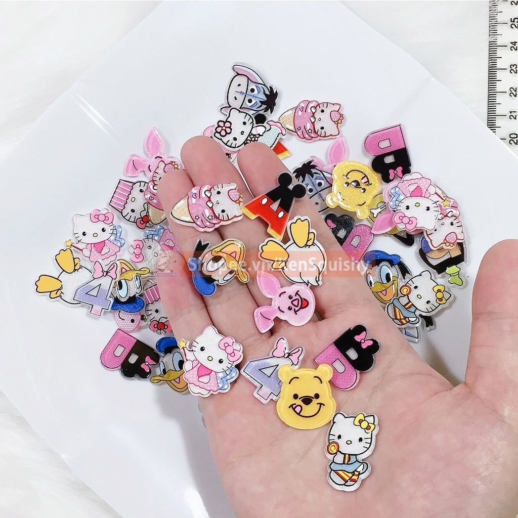 Mô Hình Dẹt Nhân Vật Hoạt Hình Mickey Donand Kitty Ngẫu Nhiên Ốp Điện Thoại / Mô Hình / Gắn Dép Crocs