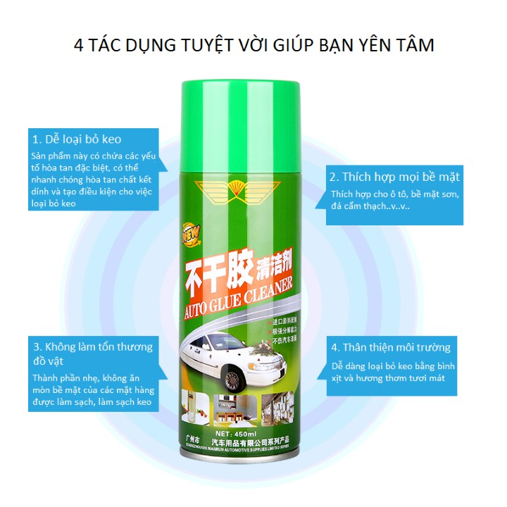 CHAI XỊT TẨY RỬA ĐA NĂNG TRÊN MỌI BỀ MẶT NIAN RUN 450ML