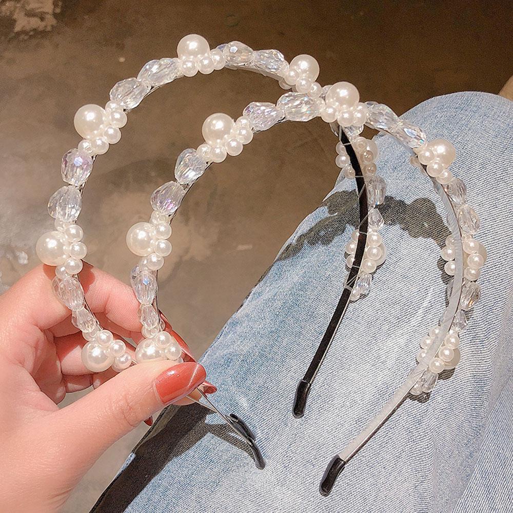 2 Băng Đô Cài Tóc Đính Hạt Thời Trang Đơn Giản Cho Nữ