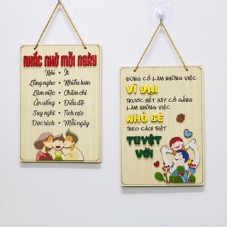 Combo 3 bảng gỗ trang trí gia đình (Chat chọn mẫu)