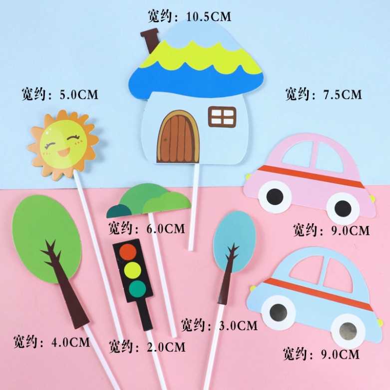 đồ trang trí bánh kem [FREESHIP❤️] set cắm ngôi nhà mới