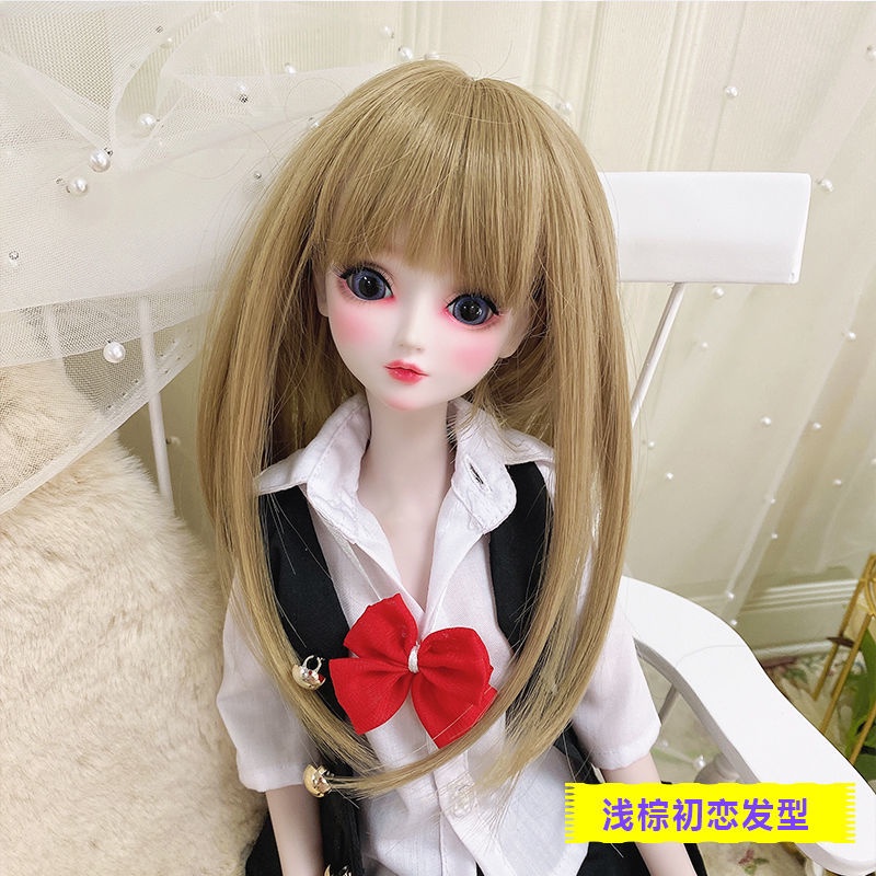 Bộ Tóc Giả Thẳng Dài Xinh Xắn Cho Búp Bê Barbie 60Cm