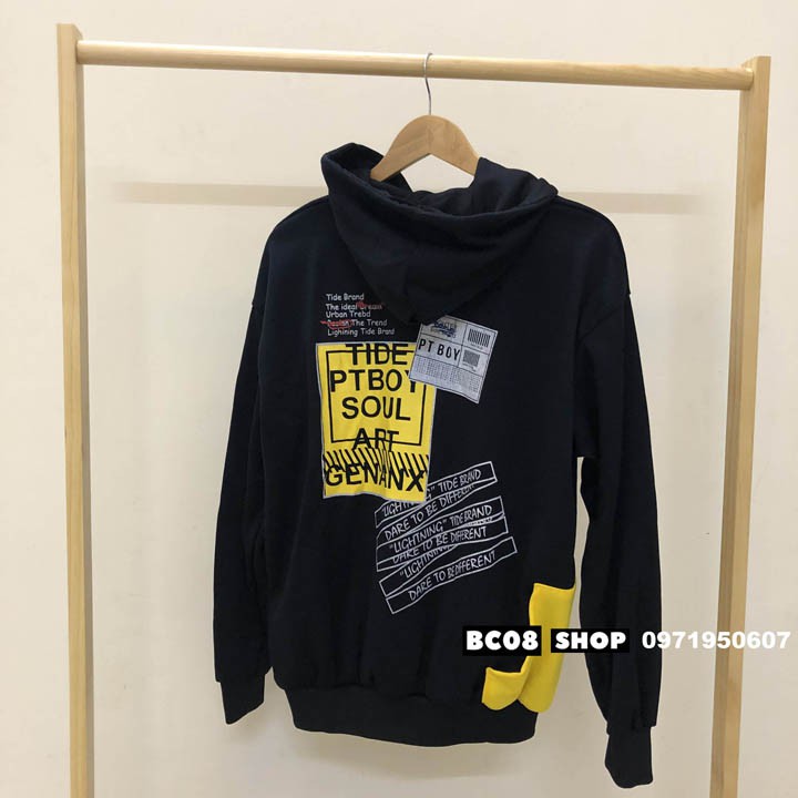 Áo hoodie nam phối zip, dáng ulzzang rộng dưới 70kg