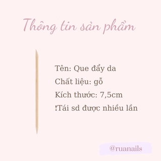 Que gỗ đẩy da làm móng