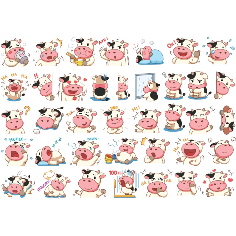 Sticker con vật dễ thương, trang trí sổ tay, scrapbook