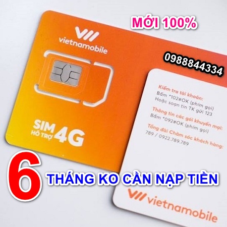 SIM VNMB HSD 6 THÁNG TẠO TÀI KHOẢN MỚI 100%