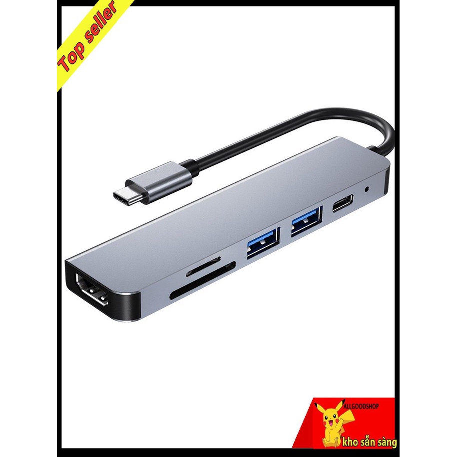 Bộ Chia Cổng Type-C 4k Usb 2.0 / 3.0 Hdmi Cho Điện Thoại Apple Macbook