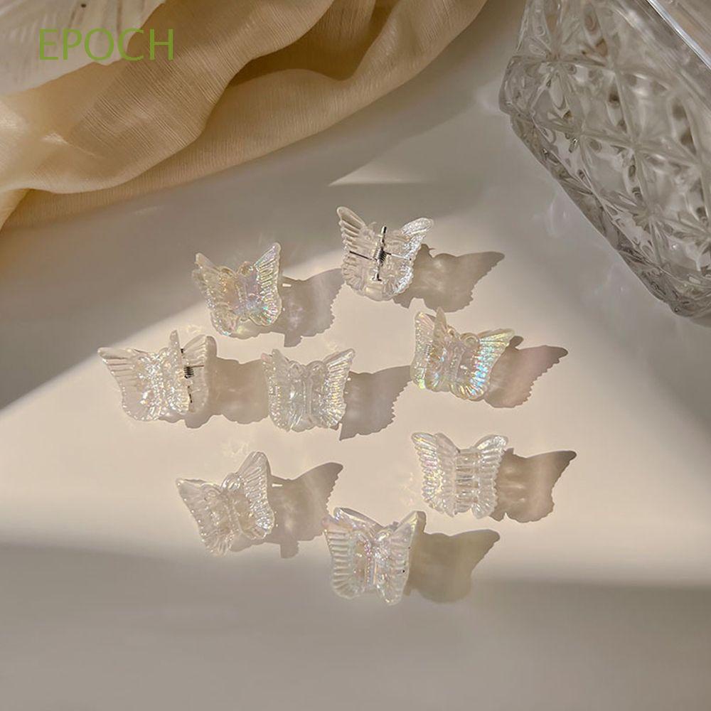 Epoch Kẹp Tóc Mỏ Vịt Bằng Nhựa Trong Suốt Thiết Kế Hình Học Phong Cách Hàn Quốc Thời Trang Cho Nữ