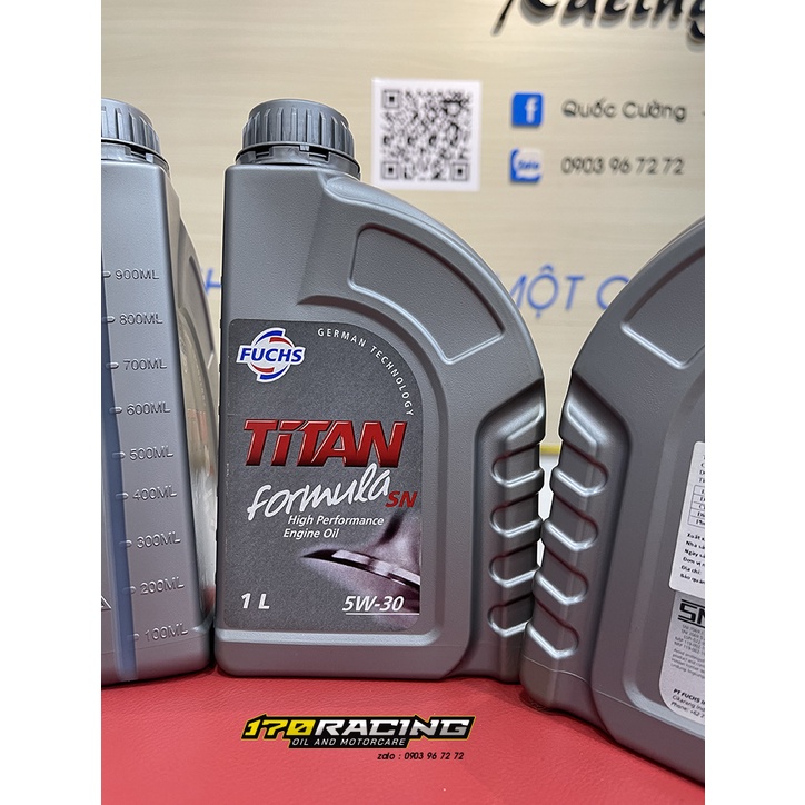 (HCM) Nhớt Xe Ga FUCHS TITAN FORMULA SN 5W40 HIGH PERFORMANCE ENGINE OIL Dung Tích 1000 ML