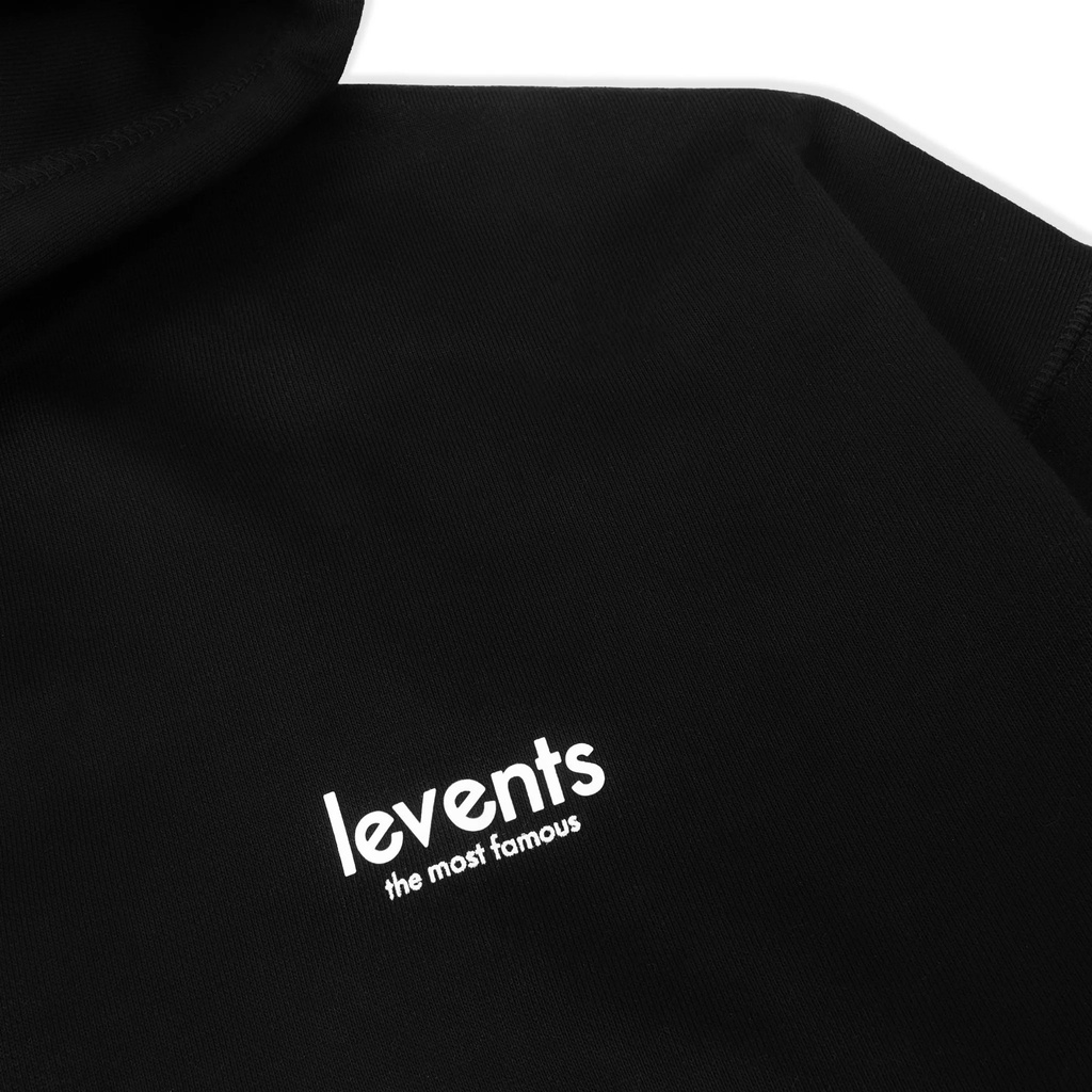 ÁO KHOÁC LEVENTS® MINI LOGO HOODIE / BLACK ♥ dx.resell Tặng Kèm Túi Tote Hoặc Túi Giấy Khi Mua Từ 2SP Levents