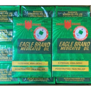 Lốc 12 chai dầu gió xanh Mỹ Eagle Brand Medicated Oil 24ml