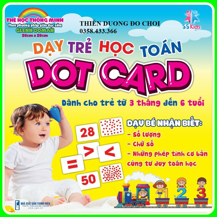 Thẻ Dot Card thẻ toán học cho bé 3-6 tháng