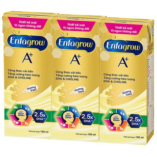 (date mới nhất) Lốc 3 hộp Sữa nước Enfagrow A+ 4 RTD 180ml/hộp
