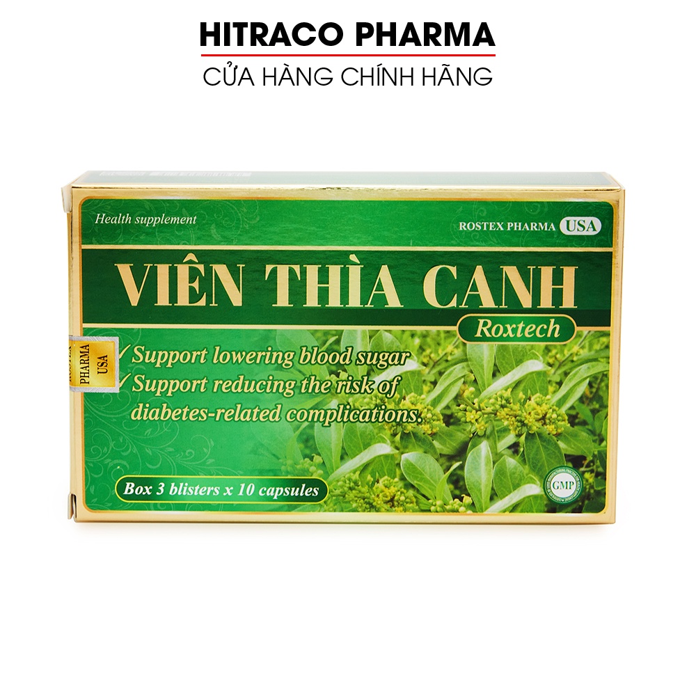 Viên Cao Thìa Canh Roxtech thảo dược hạ đường huyết, giảm tiểu đường - 30 viên