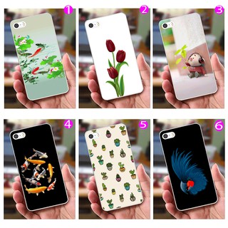Ốp lưng iPhone 4 / 4S (dẻo viền trắng trong) - Cá Chép, Tulip, Heo Cartoon, Đại Bàng