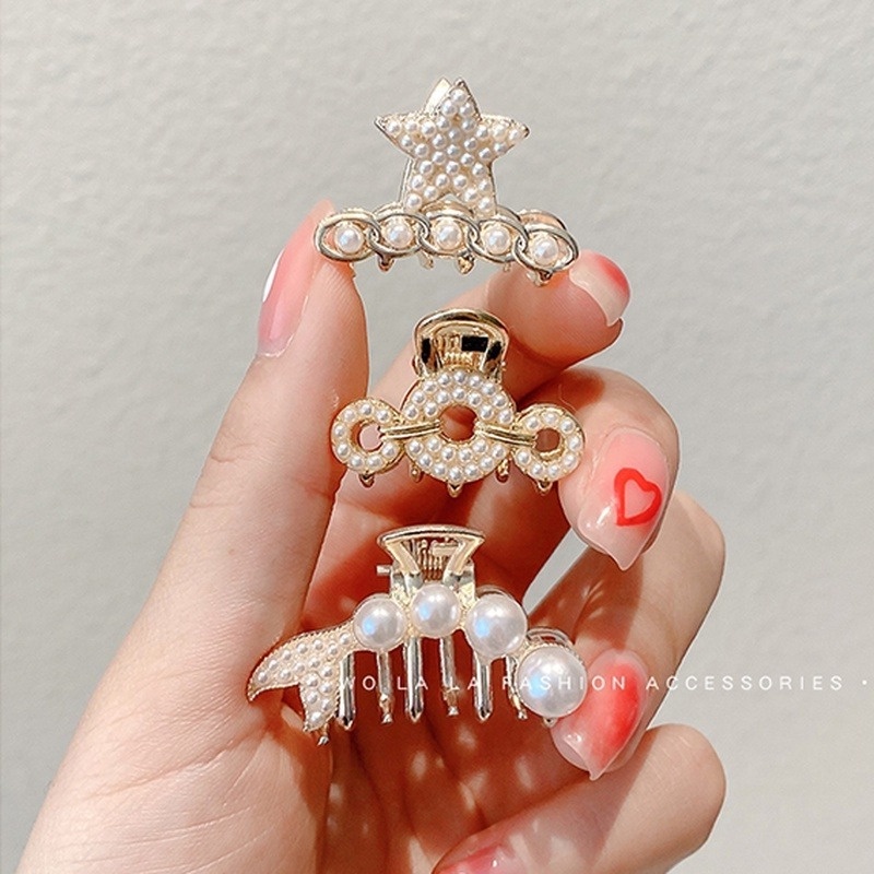 Kẹp Tóc Kim Loại Đính Đá Thời Trang Hàn Quốc Cho Nữ