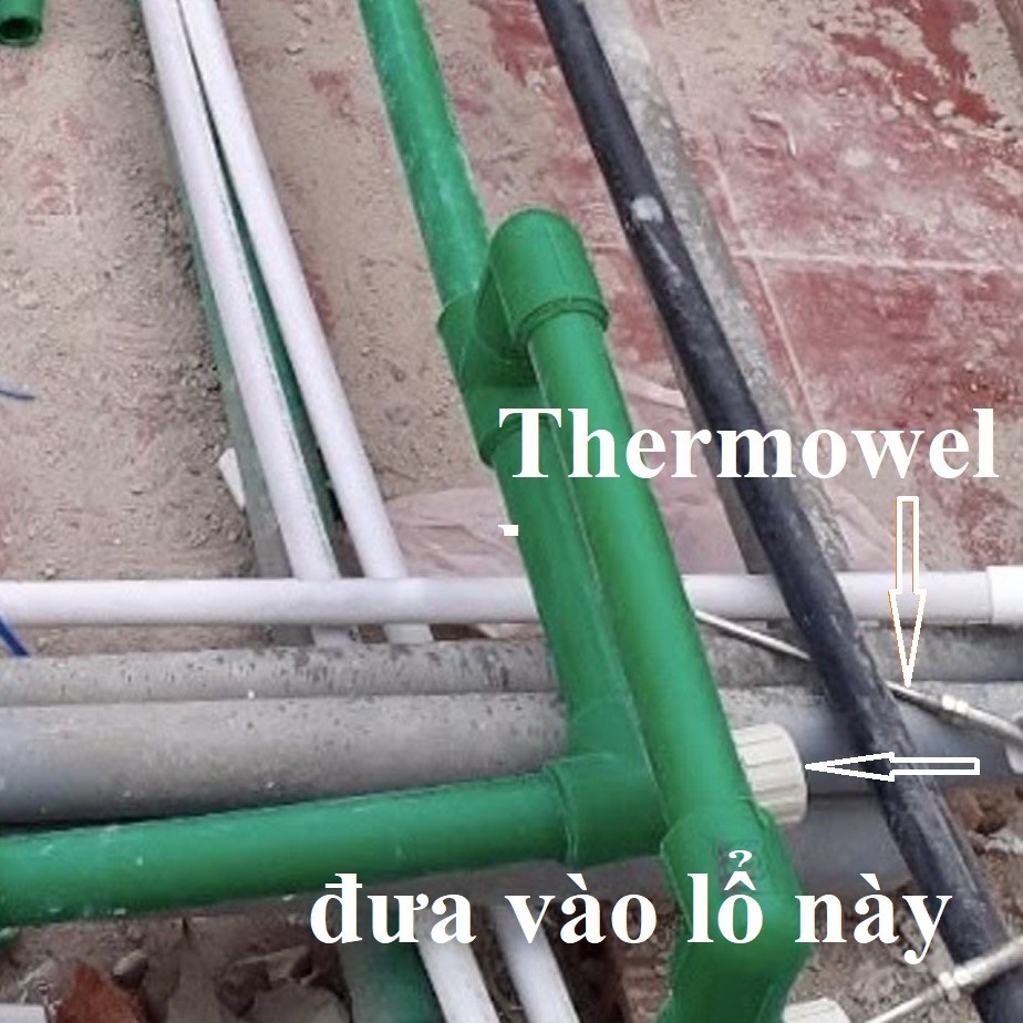 Thermowell bảo vệ cho cảm biến nhiệt độ dài 50-300mm inox 304 dùng cho máy nước nóng năng lượng mặt trời