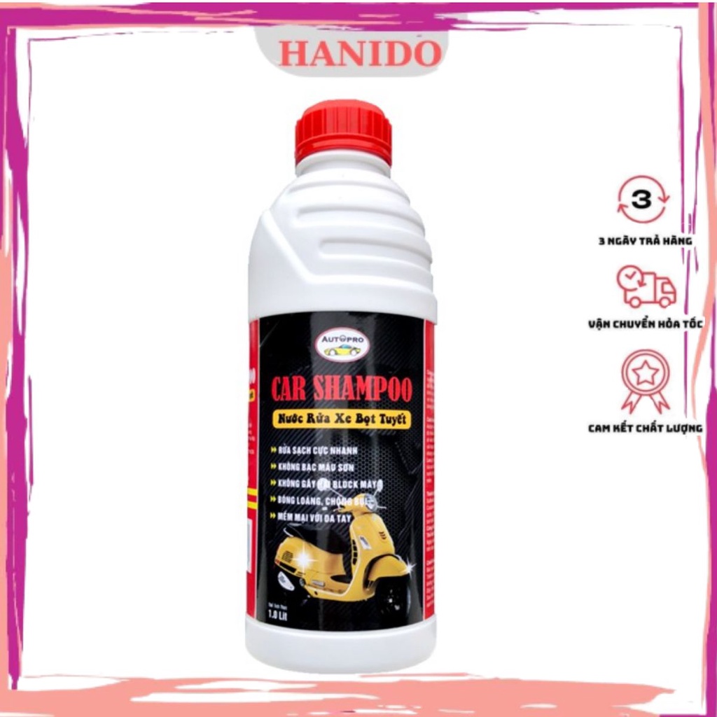 Nước rửa xe bọt tuyết Car Shampoo Autopro 1L cho ô tô xe máy